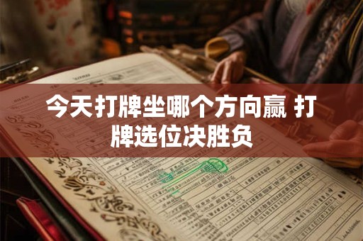 今天打牌坐哪个方向赢 打牌选位决胜负