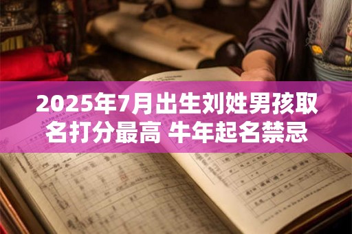 2025年7月出生刘姓男孩取名打分最高 牛年起名禁忌