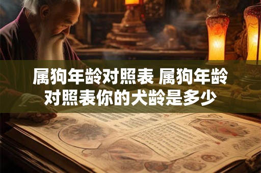 属狗年龄对照表 属狗年龄对照表你的犬龄是多少