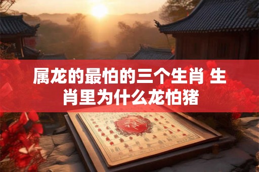 属龙的最怕的三个生肖 生肖里为什么龙怕猪
