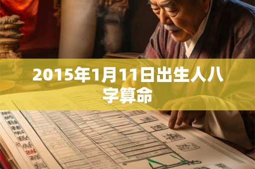 2015年1月11日出生人八字算命