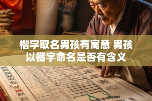 楷字取名男孩有寓意 男孩以楷字命名是否有含义