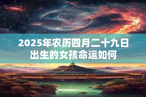 2025年农历四月二十九日出生的女孩命运如何