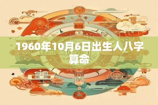 1960年10月6日出生人八字算命