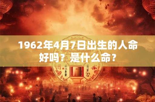 1962年4月7日出生的人命好吗？是什么命？