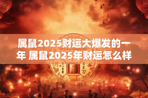 属鼠2025财运大爆发的一年 属鼠2025年财运怎么样