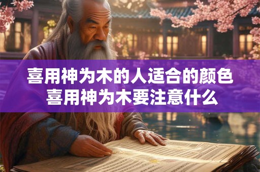 喜用神为木的人适合的颜色 喜用神为木要注意什么