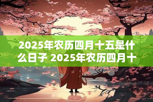 2025年农历四月十五是什么日子 2025年农历四月十五是何节日