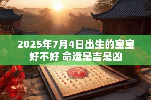 2025年7月4日出生的宝宝好不好 命运是吉是凶