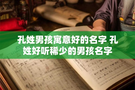 孔姓男孩寓意好的名字 孔姓好听稀少的男孩名字