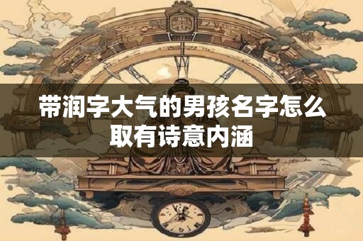 带润字大气的男孩名字怎么取有诗意内涵