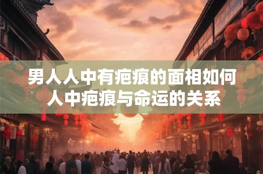 男人人中有疤痕的面相如何 人中疤痕与命运的关系