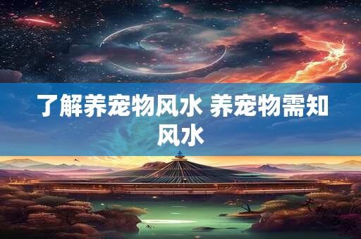 了解养宠物风水 养宠物需知风水
