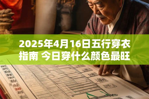 2025年4月16日五行穿衣指南 今日穿什么颜色最旺运