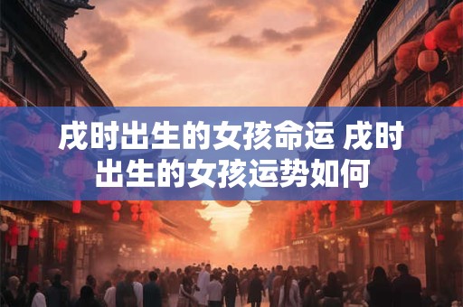 戌时出生的女孩命运 戌时出生的女孩运势如何