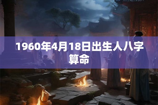 1960年4月18日出生人八字算命