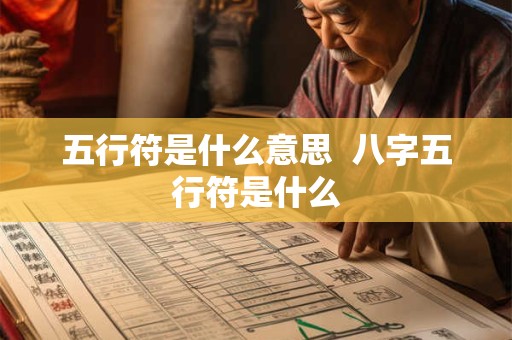 五行符是什么意思  八字五行符是什么