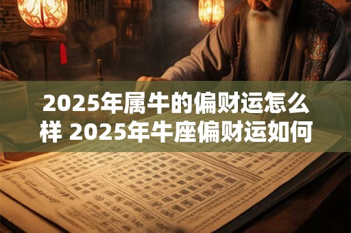 2025年属牛的偏财运怎么样 2025年牛座偏财运如何