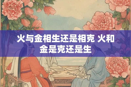 火与金相生还是相克 火和金是克还是生