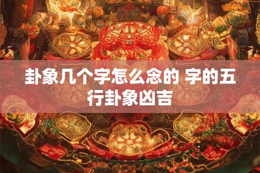卦象几个字怎么念的 字的五行卦象凶吉