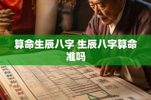 算命生辰八字 生辰八字算命准吗