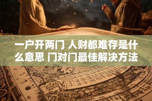 一户开两门 人财都难存是什么意思 门对门最佳解决方法