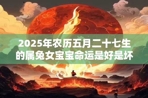 2025年农历五月二十七生的属兔女宝宝命运是好是坏