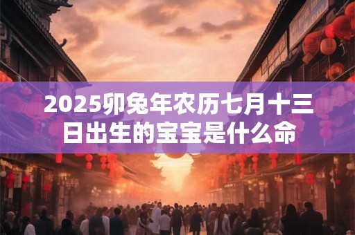2025卯兔年农历七月十三日出生的宝宝是什么命