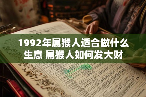 1992年属猴人适合做什么生意 属猴人如何发大财