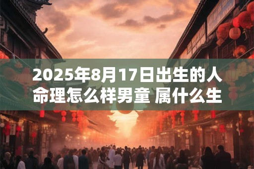 2025年8月17日出生的人命理怎么样男童 属什么生肖