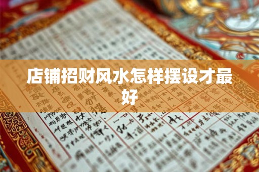 店铺招财风水怎样摆设才最好