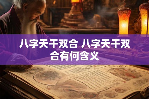 八字天干双合 八字天干双合有何含义