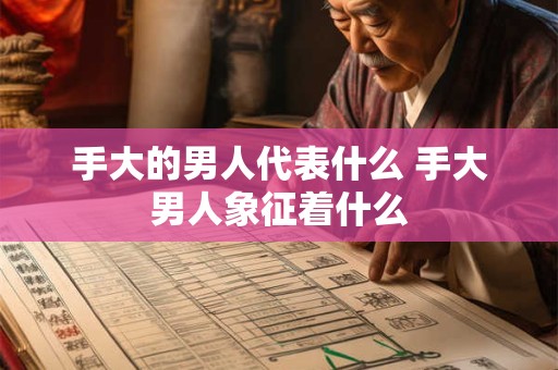 手大的男人代表什么 手大男人象征着什么