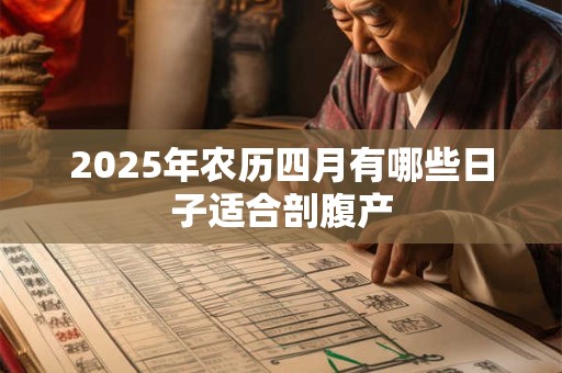 2025年农历四月有哪些日子适合剖腹产