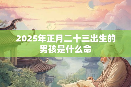 2025年正月二十三出生的男孩是什么命