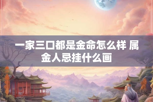 一家三口都是金命怎么样 属金人忌挂什么画