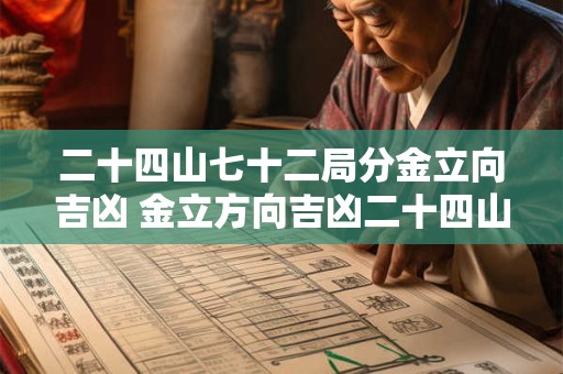 二十四山七十二局分金立向吉凶 金立方向吉凶二十四山七十二局有何解