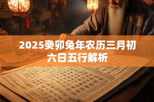 2025癸卯兔年农历三月初六日五行解析