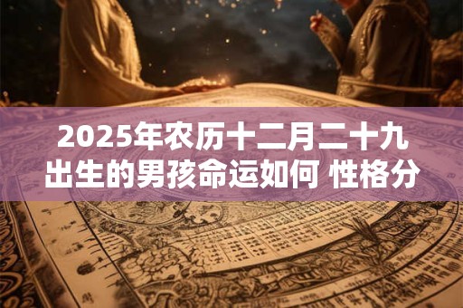 2025年农历十二月二十九出生的男孩命运如何 性格分析