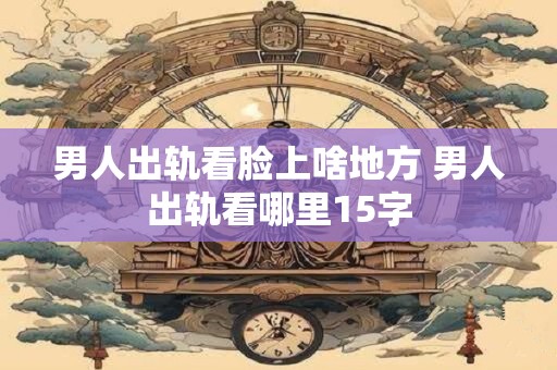 男人出轨看脸上啥地方 男人出轨看哪里15字