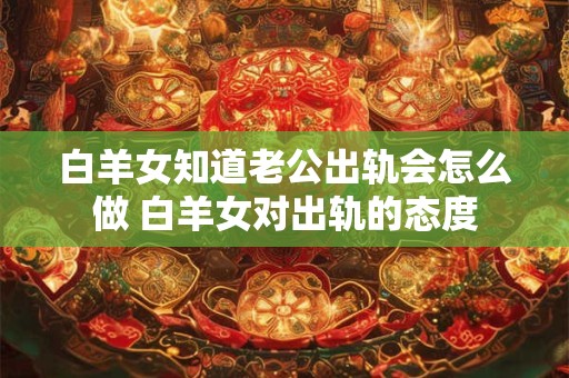 白羊女知道老公出轨会怎么做 白羊女对出轨的态度