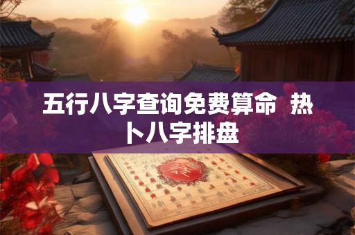 五行八字查询免费算命  热卜八字排盘