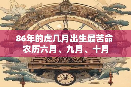 86年的虎几月出生最苦命 农历六月、九月、十月