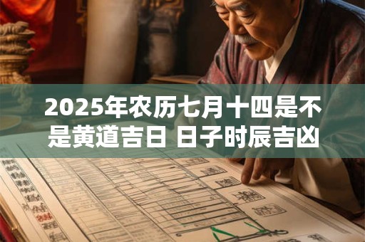 2025年农历七月十四是不是黄道吉日 日子时辰吉凶