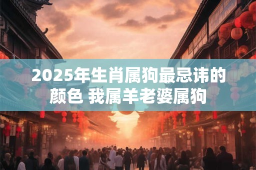 2025年生肖属狗最忌讳的颜色 我属羊老婆属狗