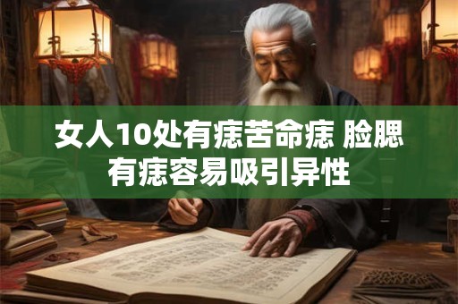 女人10处有痣苦命痣 脸腮有痣容易吸引异性