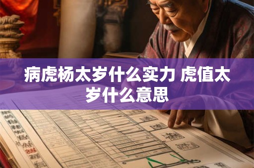 病虎杨太岁什么实力 虎值太岁什么意思