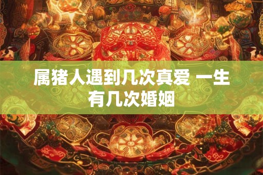 属猪人遇到几次真爱 一生有几次婚姻