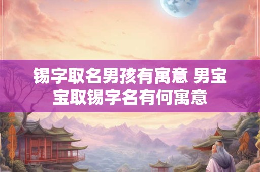 锡字取名男孩有寓意 男宝宝取锡字名有何寓意