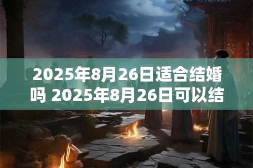 2025年8月26日适合结婚吗 2025年8月26日可以结婚吗